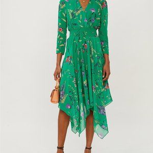 Maje Rayema Green Floral Dress 4 6